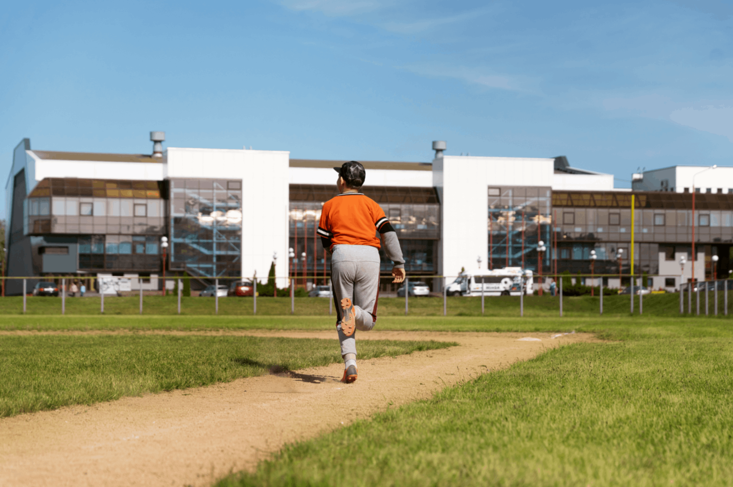 Outdoor sports facilities near apartments at GD Goenka University Gurgaon