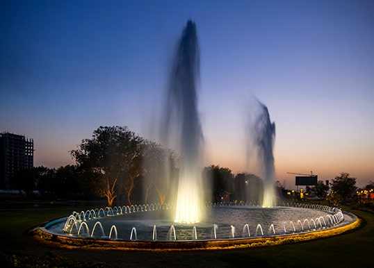 Flora fountain at Central Park Flower Valley luxury residences