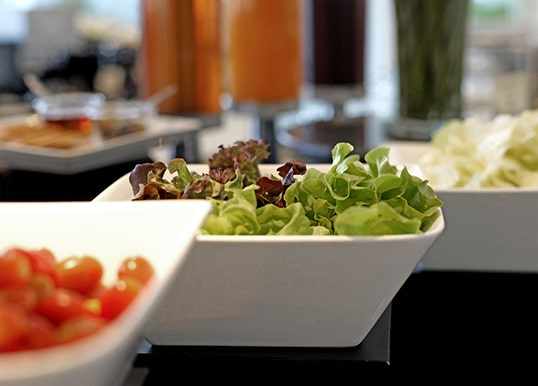 Healthy salad bar at luxury apartments in Gurgaon